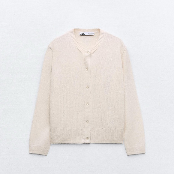 Zara Women's Cream Knit Cardigan - Picture 1 of 6